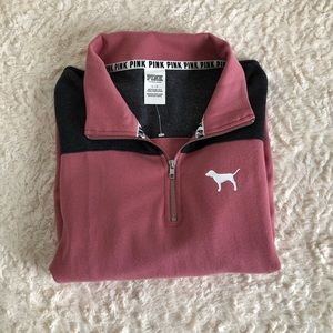 VS PINK Half Zip Sweater